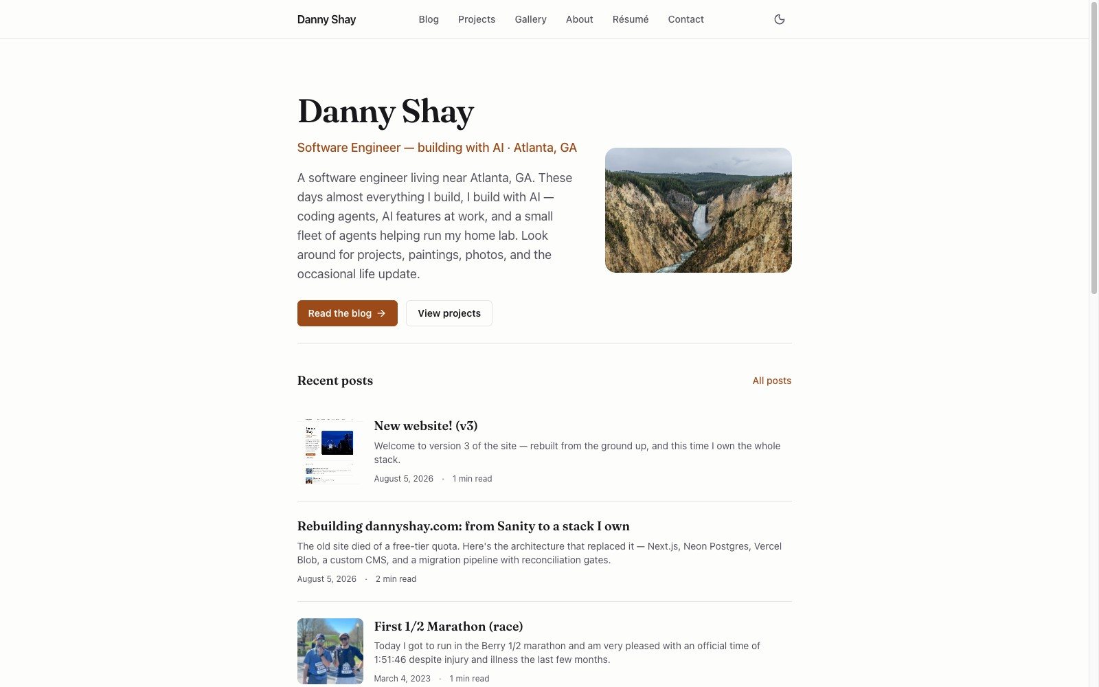 dannyshay.com homepage